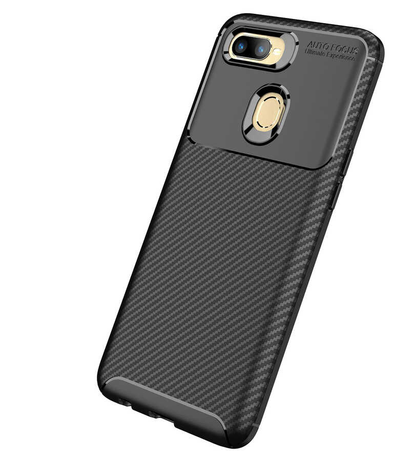 Oppo A5S Kılıf Zore Negro Silikon Kapak Siyah