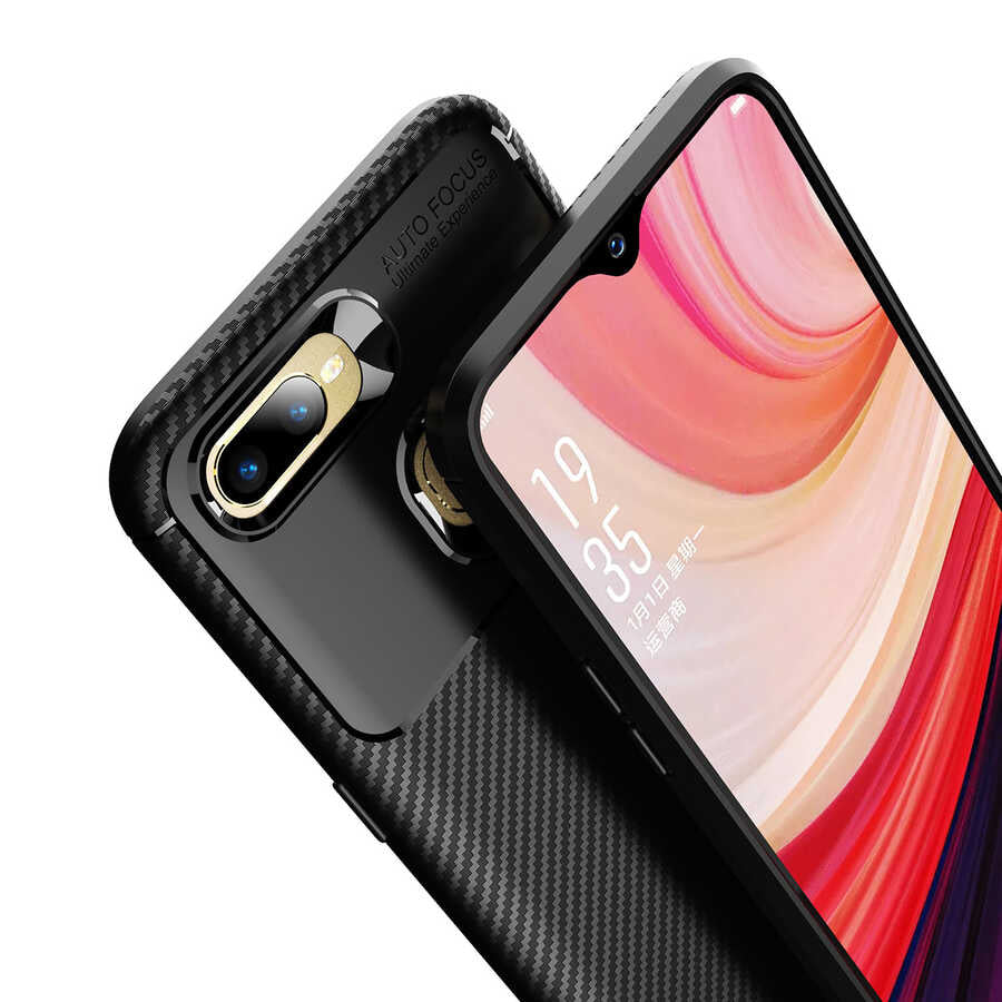 Oppo A5S Kılıf Zore Negro Silikon Kapak Siyah