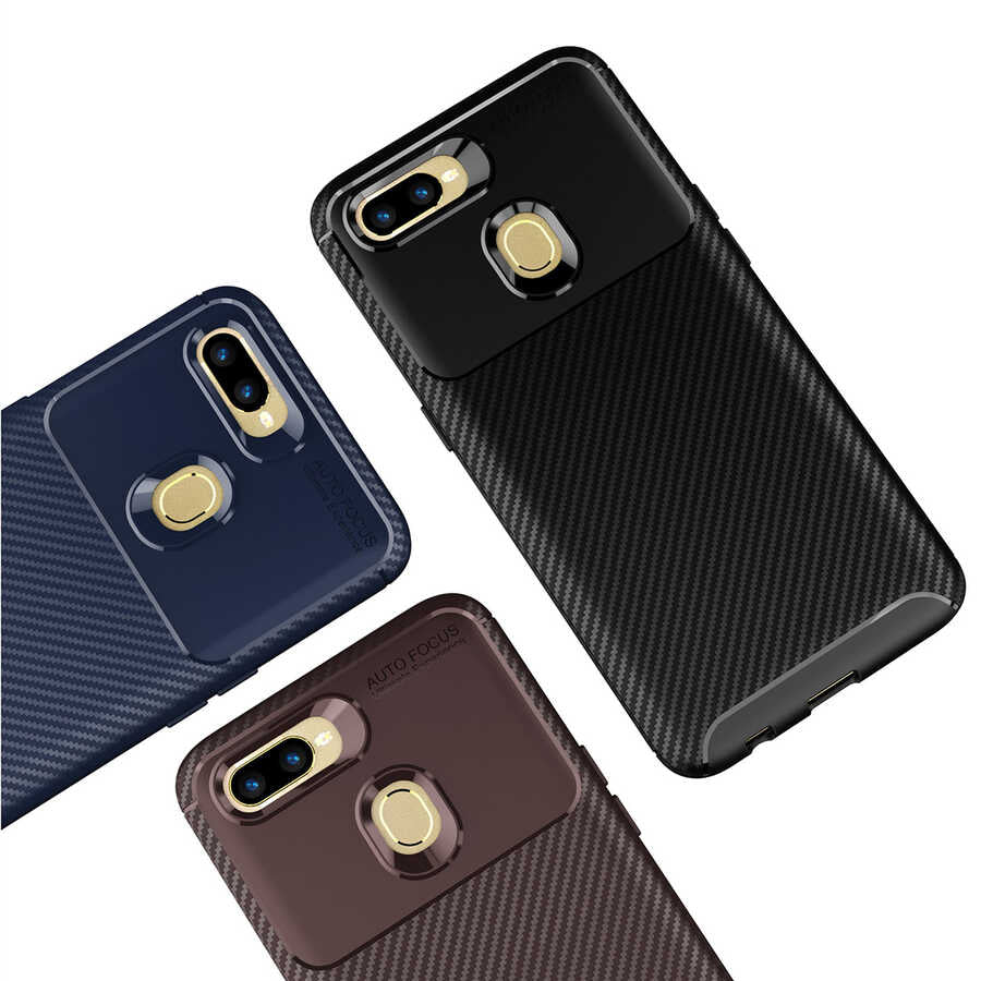 Oppo A5S Kılıf Zore Negro Silikon Kapak Siyah
