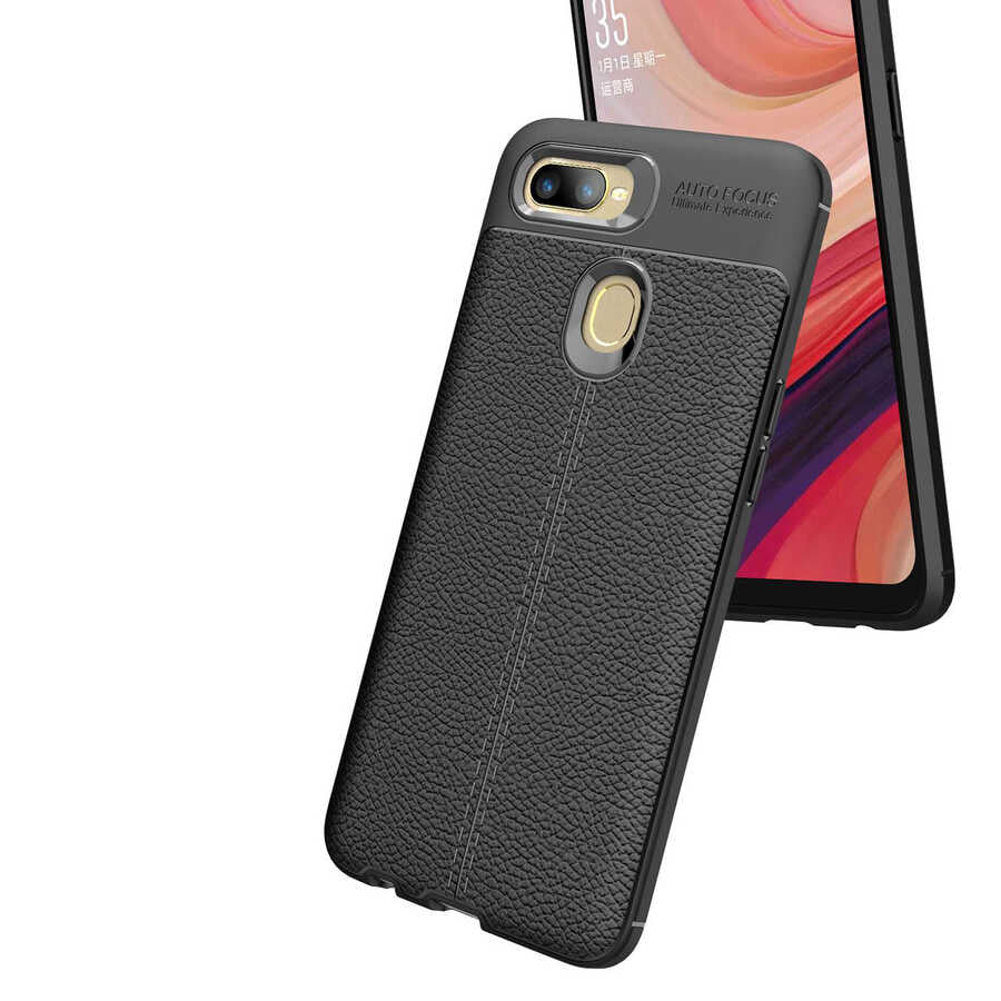 Oppo A5S Kılıf Zore Niss Silikon Kapak Kırmızı