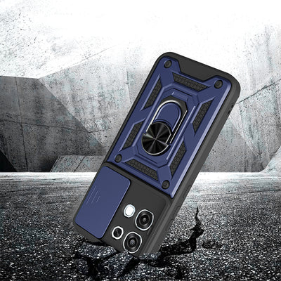 Oppo A6 Pro Kılıf Magnetik Standlı Kamera Korumalı Zore Sürgülü Vega Kapak