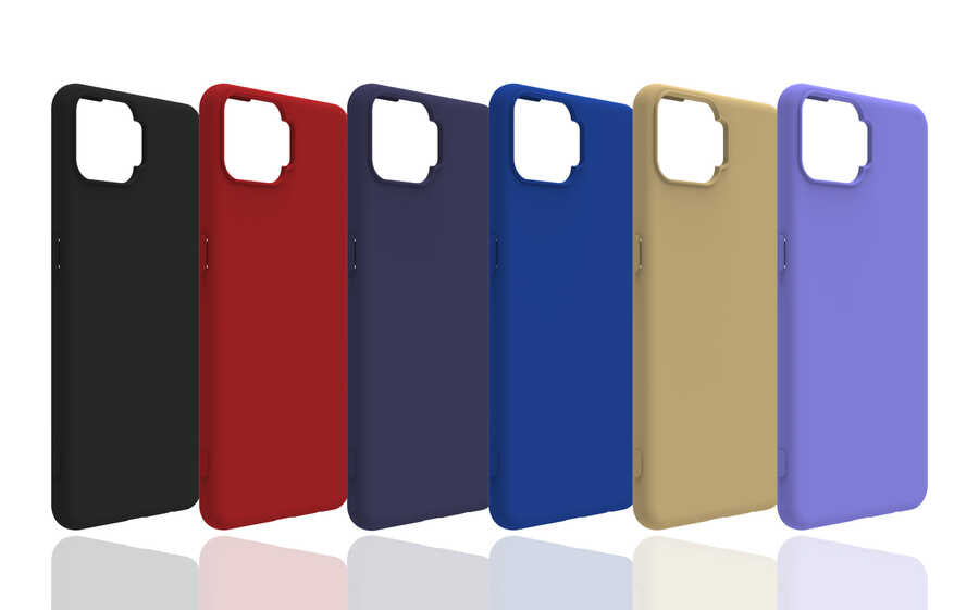 Oppo A73 Kılıf Zore Biye Silikon Gold