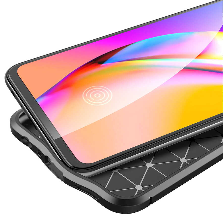 Oppo A74 4G Kılıf Zore Niss Silikon Kapak Siyah