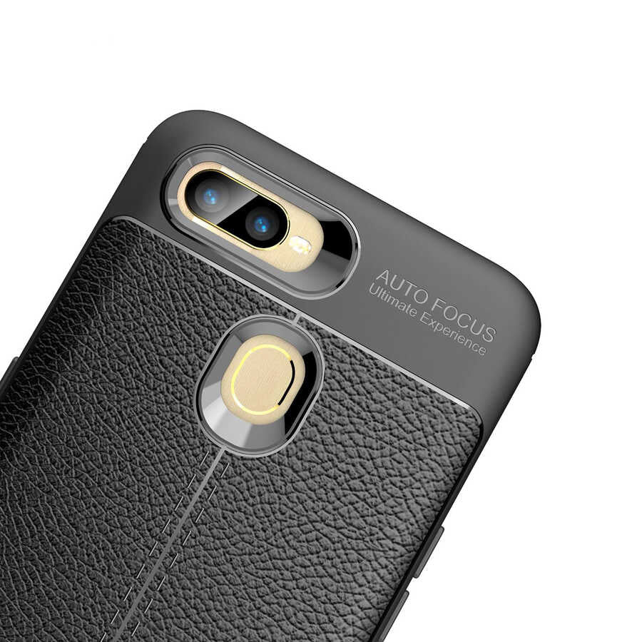 Oppo A7X Kılıf Zore Niss Silikon Kapak Lacivert