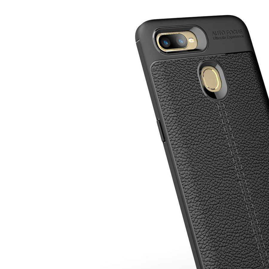 Oppo A7X Kılıf Zore Niss Silikon Kapak Lacivert