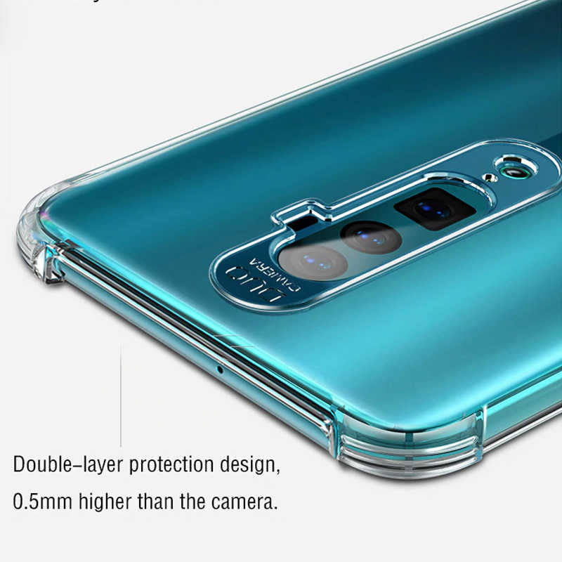 Oppo A9 2020 Kılıf Zore Nitro Anti Shock Silikon Renksiz