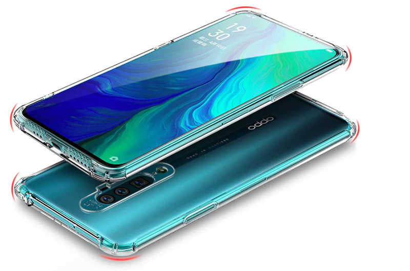Oppo A9 2020 Kılıf Zore Nitro Anti Shock Silikon Renksiz
