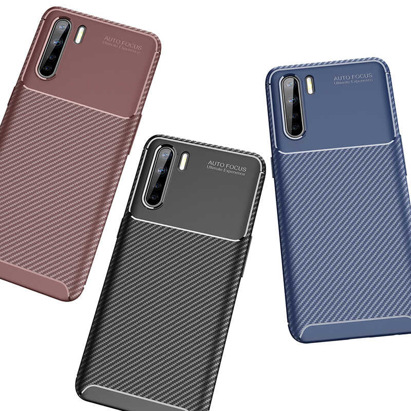 Oppo A91 Kılıf Zore Negro Silikon Kapak Siyah