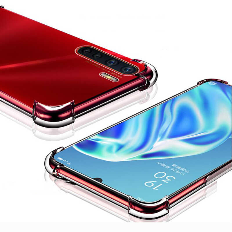 Oppo A91 Kılıf Zore Nitro Anti Shock Silikon Renksiz