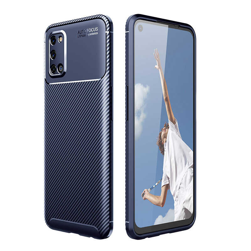 Oppo A92 Kılıf Zore Negro Silikon Kapak Siyah