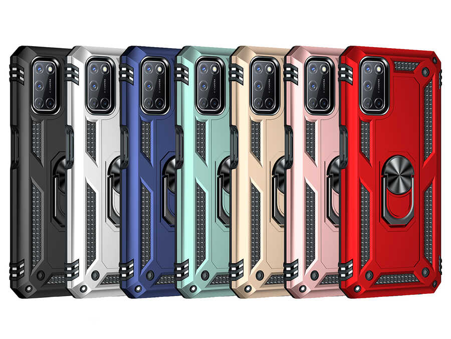 Oppo A92 Kılıf Zore Vega Kapak Gri