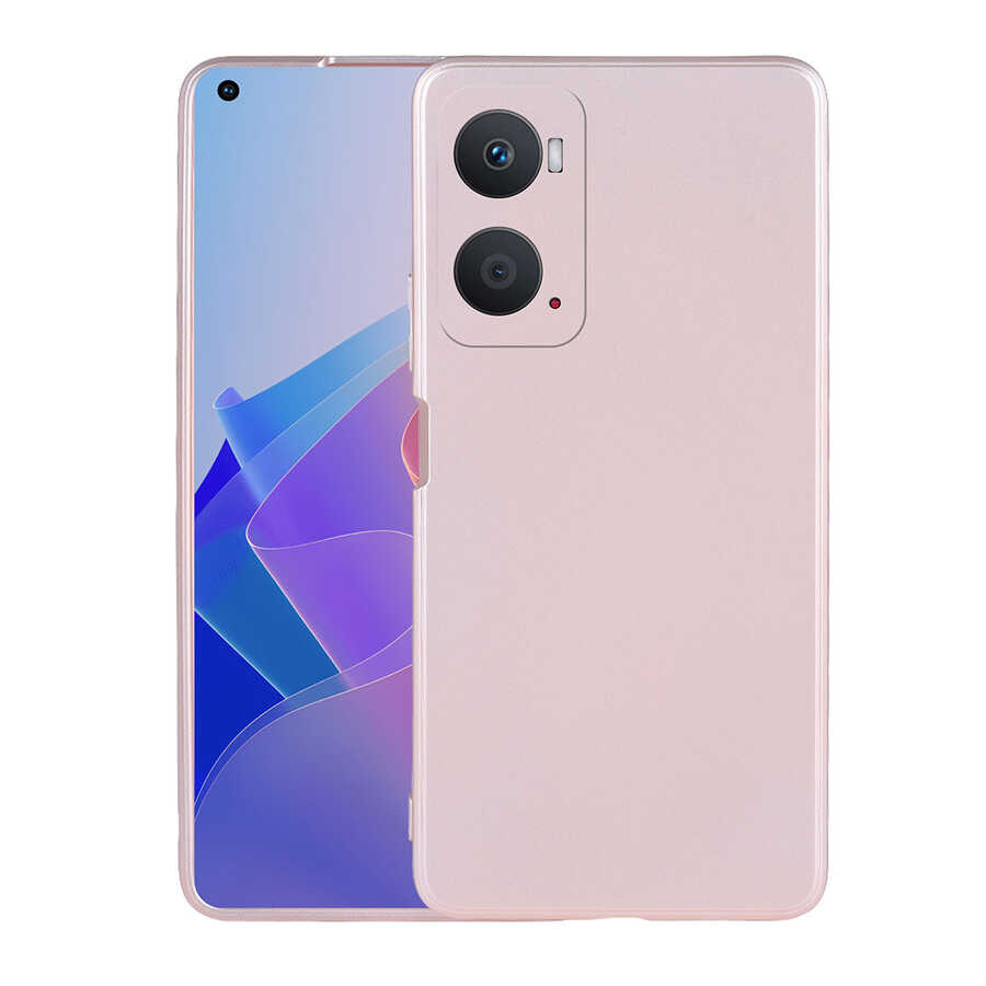 Oppo A96 4G Kılıf Zore Premier Silikon Kapak Rose Gold