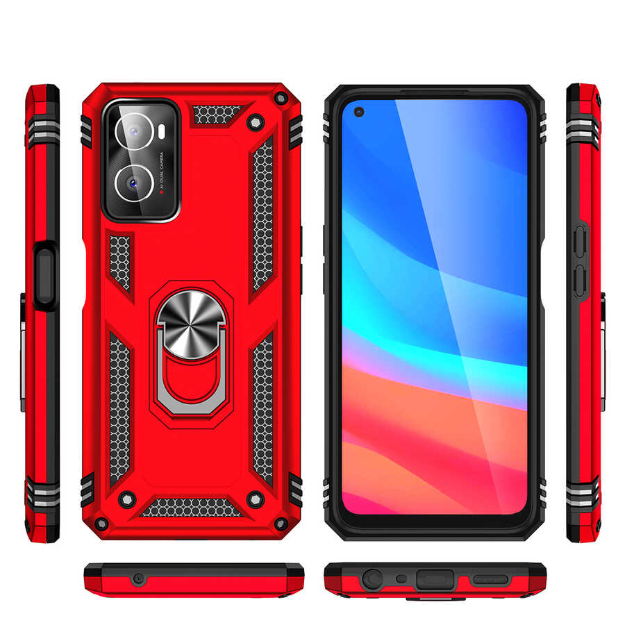 Oppo A96 4G Kılıf Zore Vega Kapak Gold