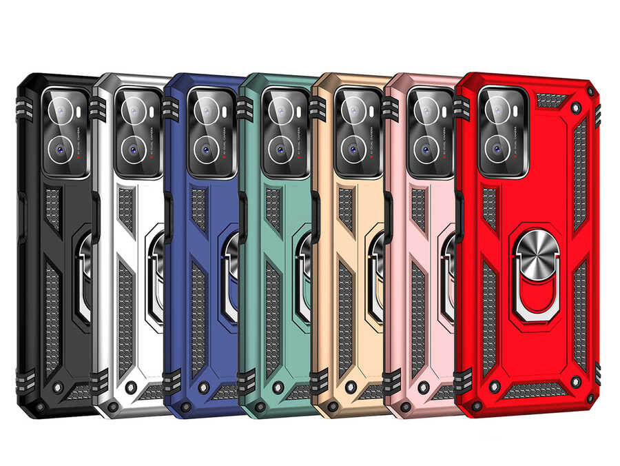 Oppo A96 4G Kılıf Zore Vega Kapak Rose Gold