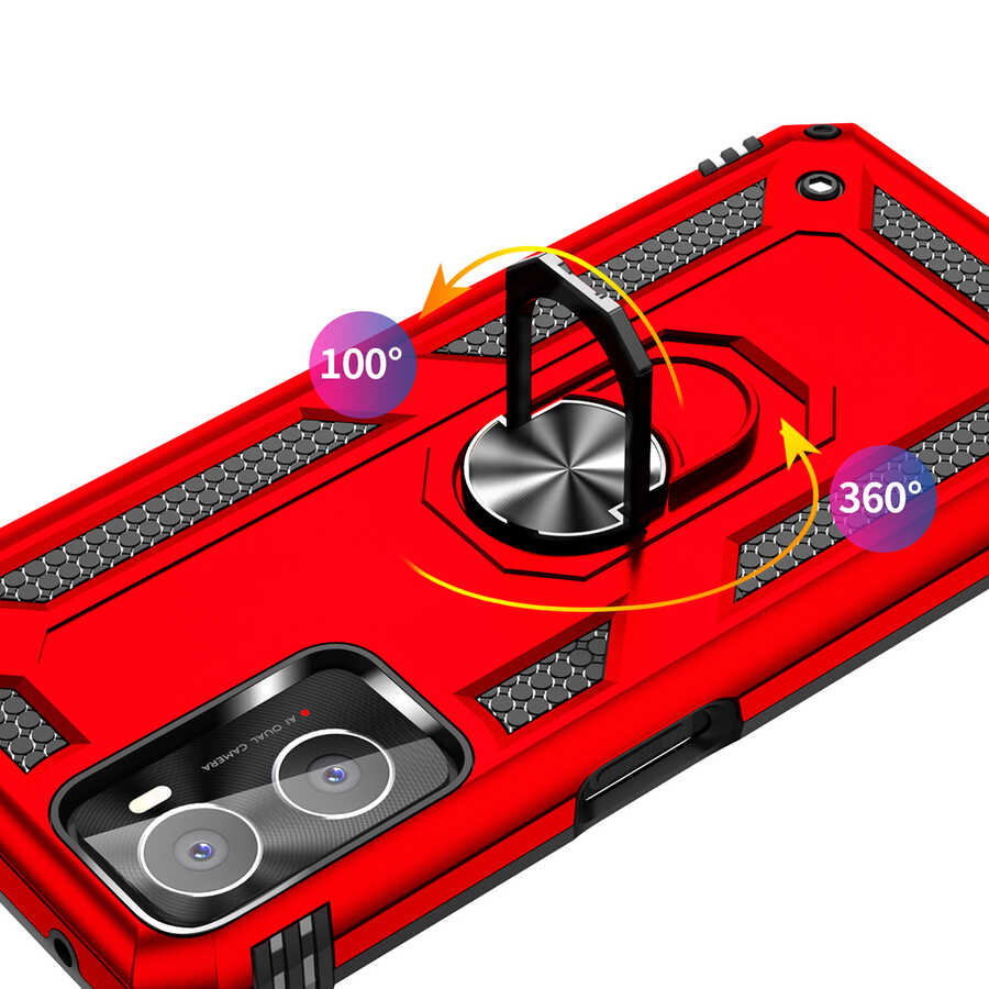 Oppo A96 4G Kılıf Zore Vega Kapak Gold