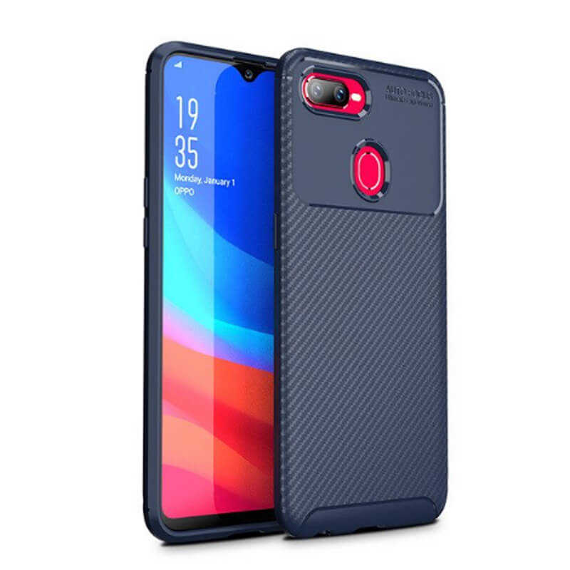 Oppo AX7 Kılıf Zore Negro Silikon Kapak Lacivert
