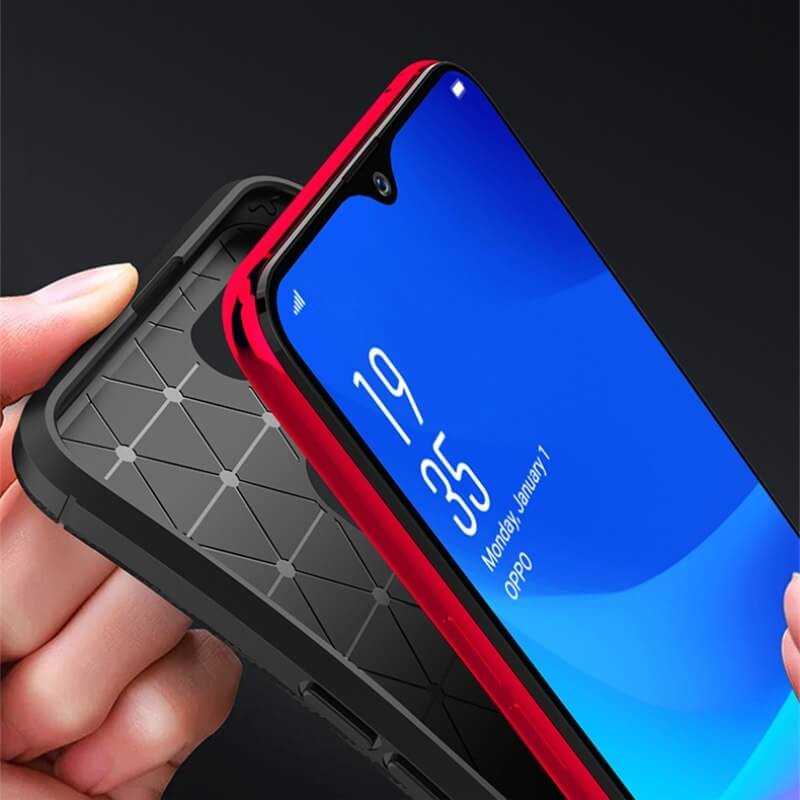 Oppo AX7 Kılıf Zore Negro Silikon Kapak Lacivert