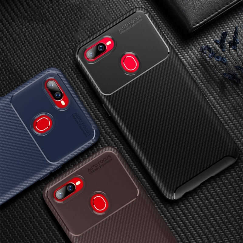 Oppo AX7 Kılıf Zore Negro Silikon Kapak Lacivert