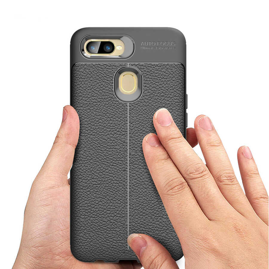 Oppo AX7 Kılıf Zore Niss Silikon Kapak Lacivert