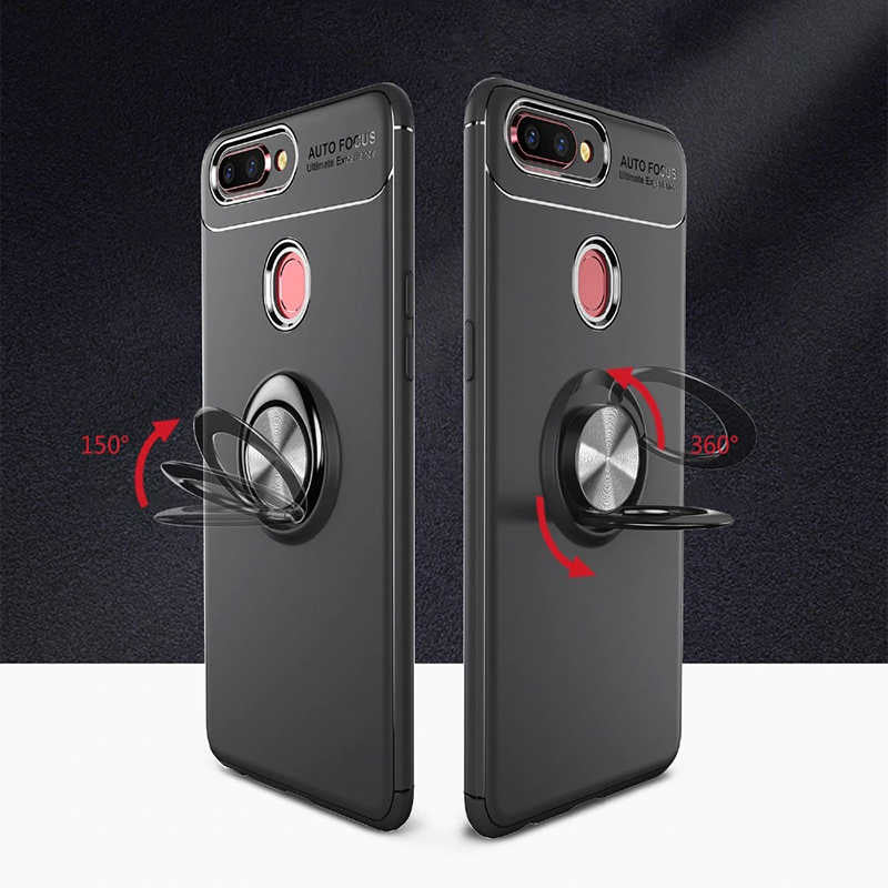 Oppo AX7 Kılıf Zore Ravel Silikon Kapak Siyah-Rose Gold