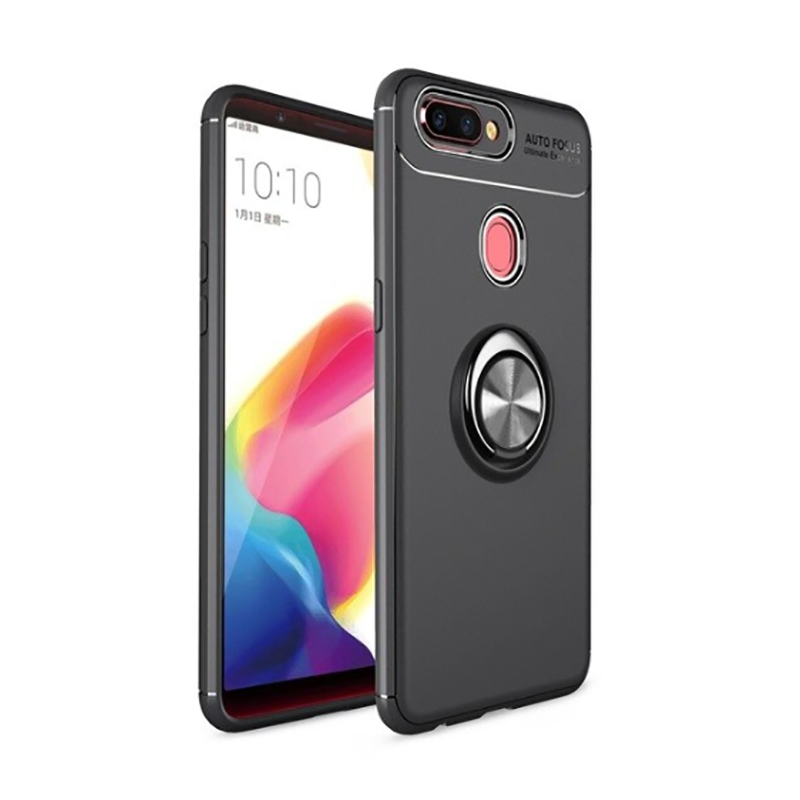 Oppo AX7 Kılıf Zore Ravel Silikon Kapak Siyah