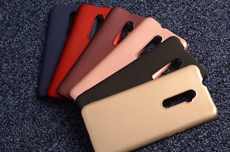 Oppo Reno 10X Zoom Kılıf Zore Premier Silikon Kapak Mürdüm