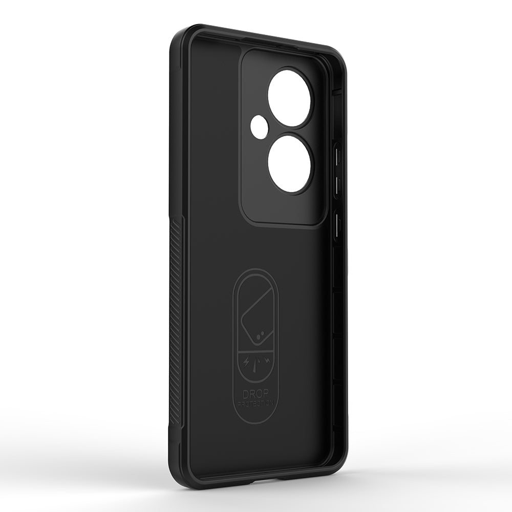Oppo Reno 11F 5G Kılıf Esnek TPU Oyuklu Arka Yüzey Tasarımlı Zore Etnik Silikon Kapak Siyah
