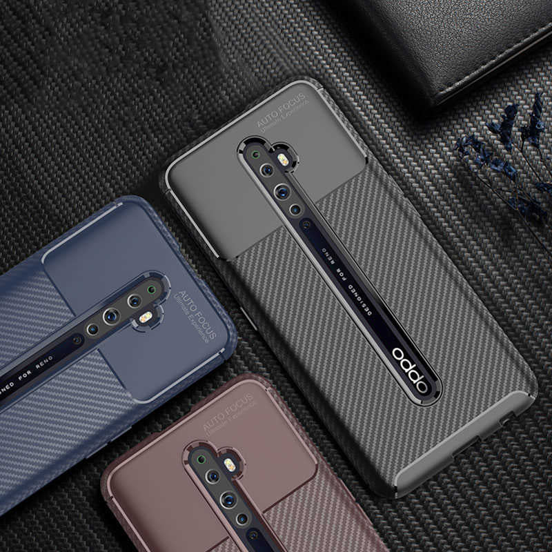 Oppo Reno 2 Kılıf Zore Negro Silikon Kapak Lacivert