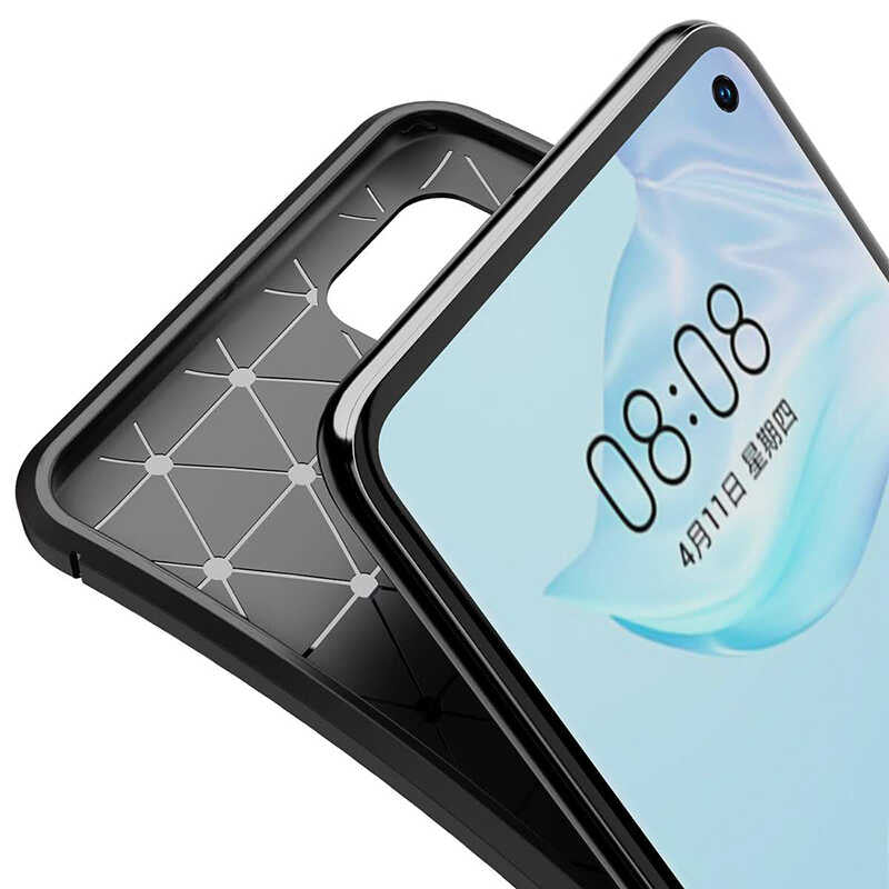 Huawei P40 Kılıf Zore Niss Silikon Kapak Siyah