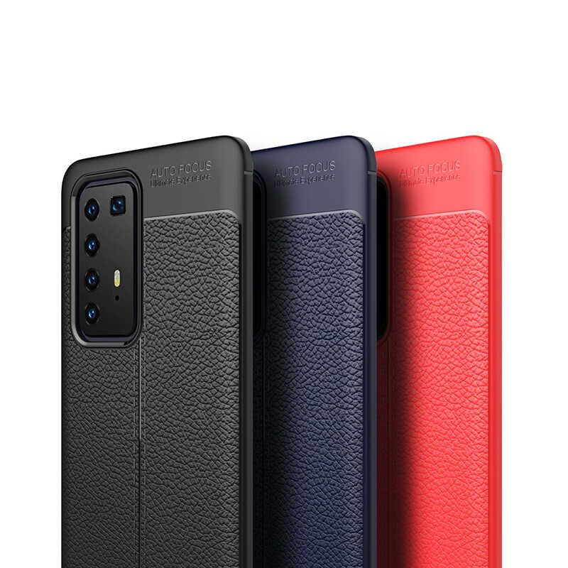 Huawei P40 Pro Kılıf Zore Niss Silikon Kapak Kırmızı
