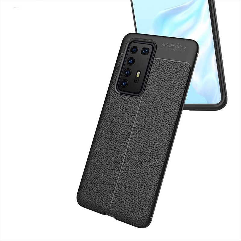 Huawei P40 Pro Kılıf Zore Niss Silikon Kapak Siyah