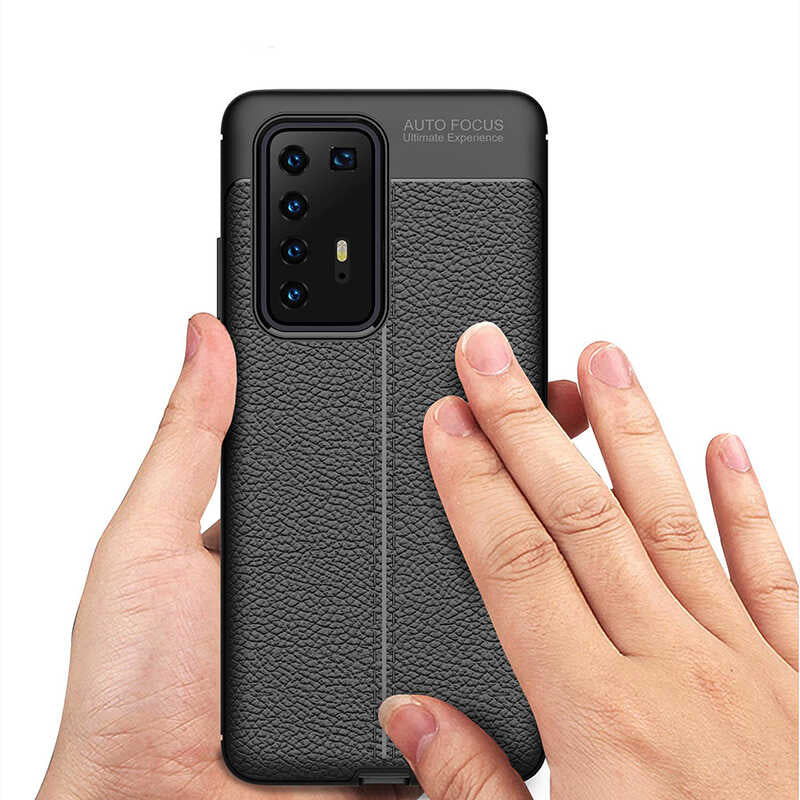 Huawei P40 Pro Kılıf Zore Niss Silikon Kapak Lacivert