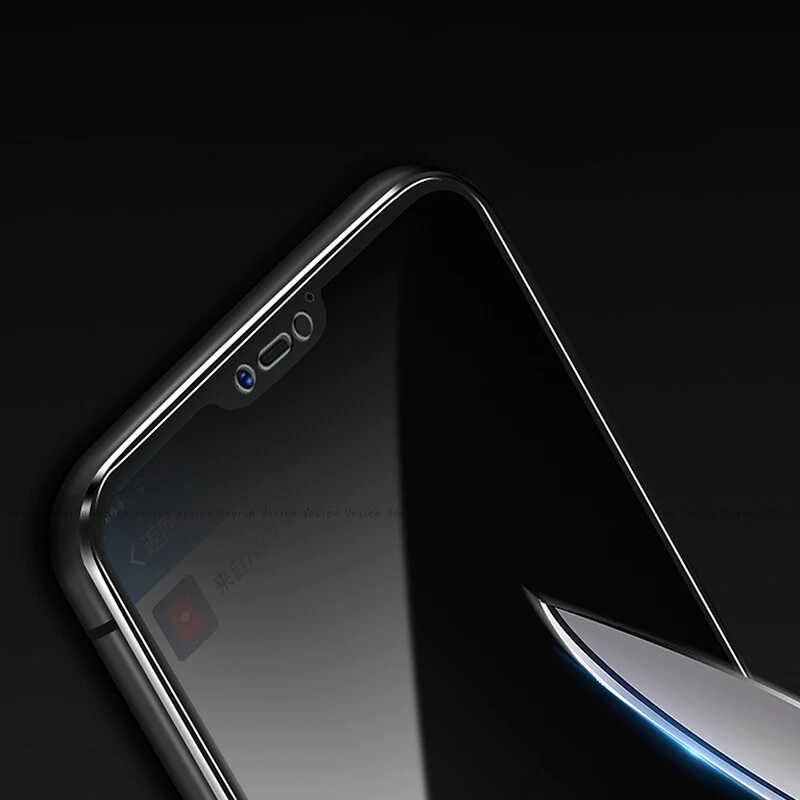 Huawei Mate 20 Lite Zore New 5D Privacy Temperli Ekran Koruyucu Siyah