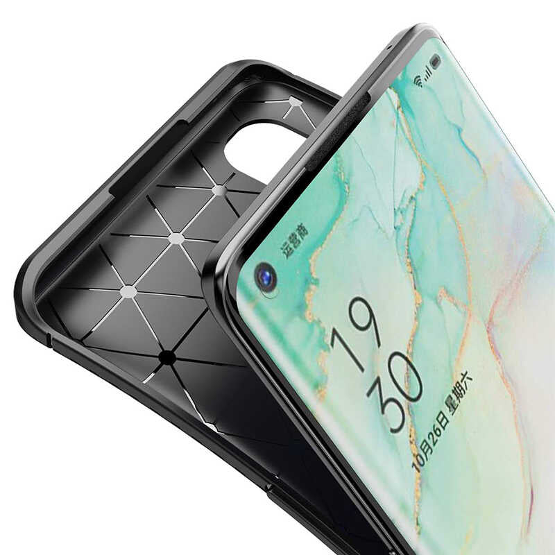 Oppo Reno 3 Pro 5G Kılıf Zore Negro Silikon Kapak Siyah