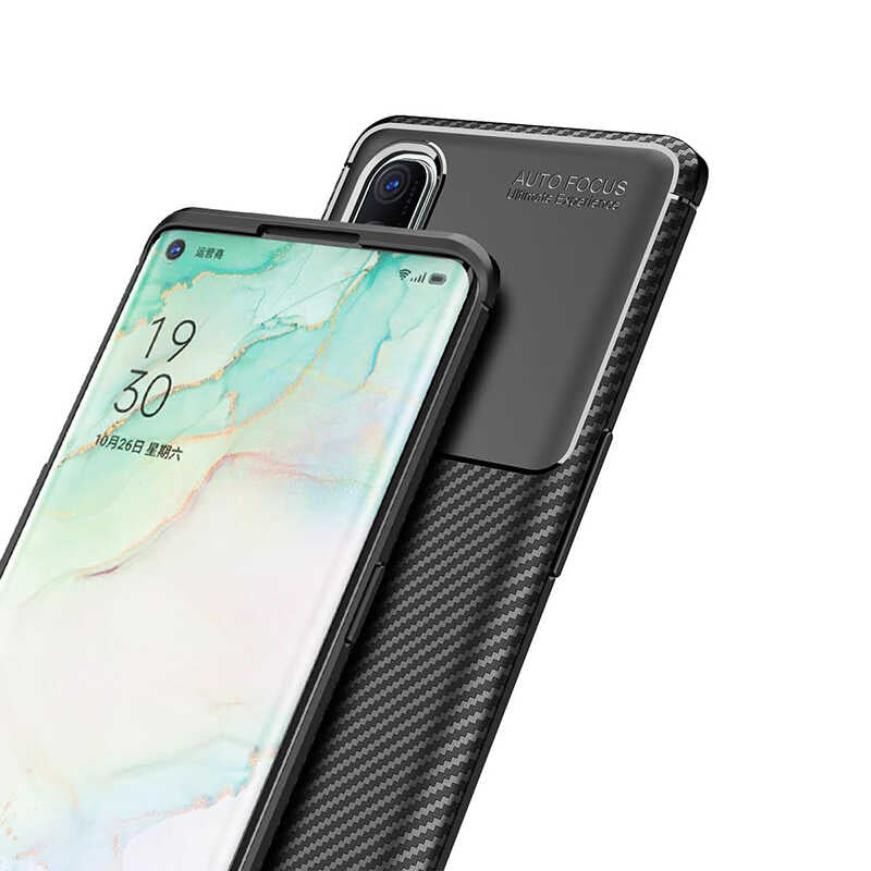 Oppo Reno 3 Pro 5G Kılıf Zore Negro Silikon Kapak Lacivert