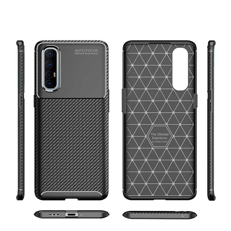 Oppo Reno 3 Pro 5G Kılıf Zore Negro Silikon Kapak Lacivert