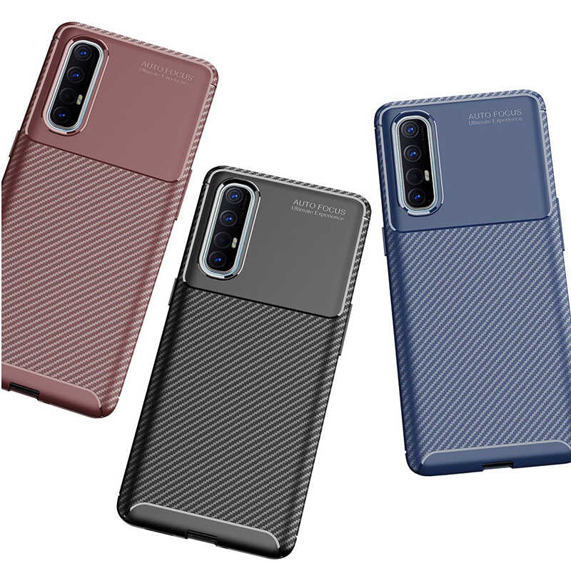 Oppo Reno 3 Pro 5G Kılıf Zore Negro Silikon Kapak Lacivert