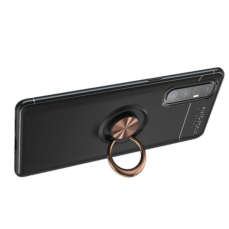 Oppo Reno 3 Pro 5G Kılıf Zore Ravel Silikon Kapak Siyah-Kırmızı