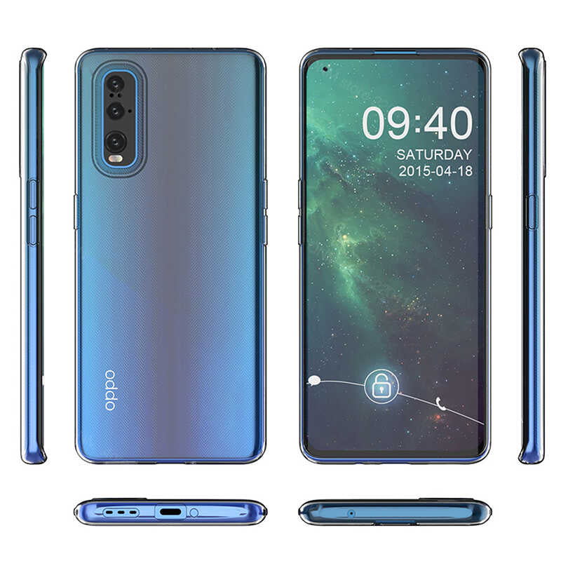 Oppo Reno 3 Pro 5G Kılıf Zore Süper Silikon Kapak Renksiz