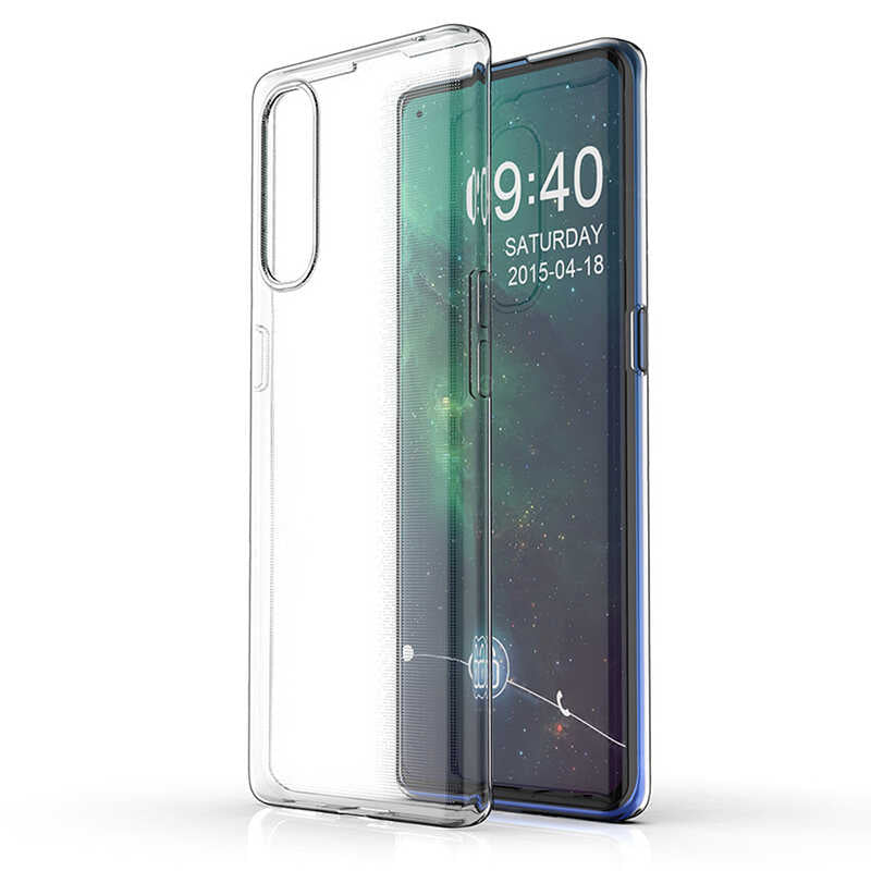 Oppo Reno 3 Pro 5G Kılıf Zore Süper Silikon Kapak Renksiz