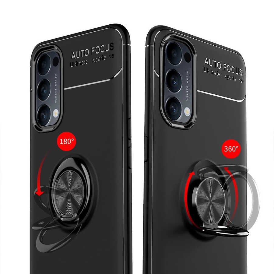 Oppo Reno 4 Kılıf Zore Ravel Silikon Kapak Kırmızı