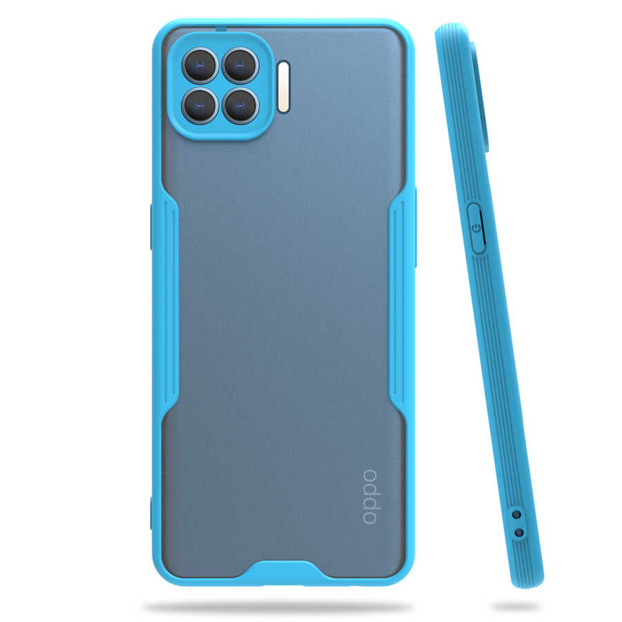 Oppo Reno 4 Lite Kılıf Zore Parfe Kapak Mavi