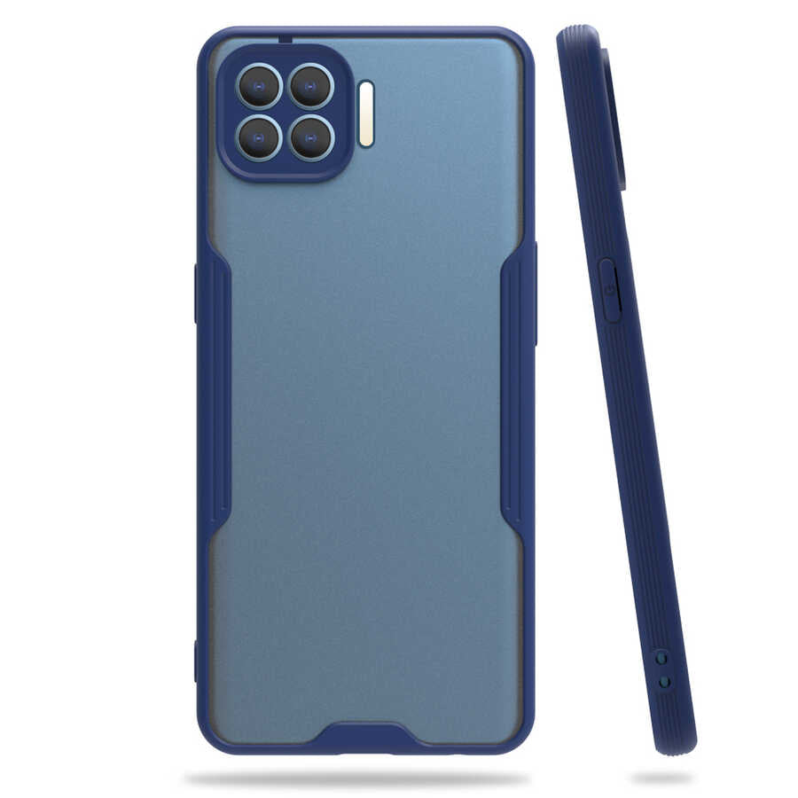 Oppo Reno 4 Lite Kılıf Zore Parfe Kapak Lacivert