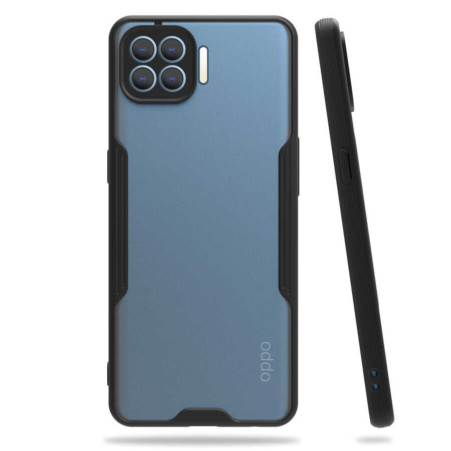 Oppo Reno 4 Lite Kılıf Zore Parfe Kapak Siyah