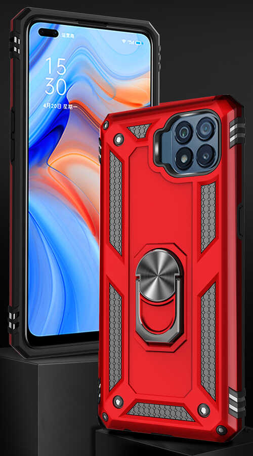 Oppo Reno 4 Lite Kılıf Zore Vega Kapak Mavi