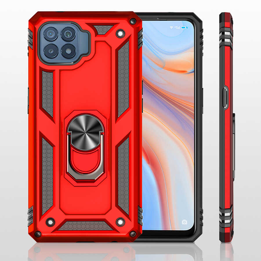 Oppo Reno 4 Lite Kılıf Zore Vega Kapak Gri