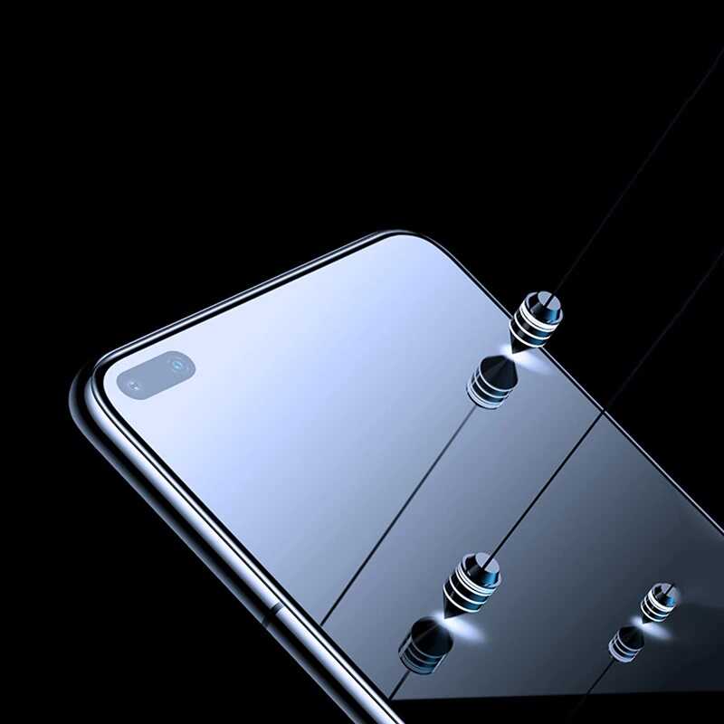 Oppo Reno 4 Lite Zore Kenarları Kırılmaya Dayanıklı Cam Ekran Koruyucu Siyah