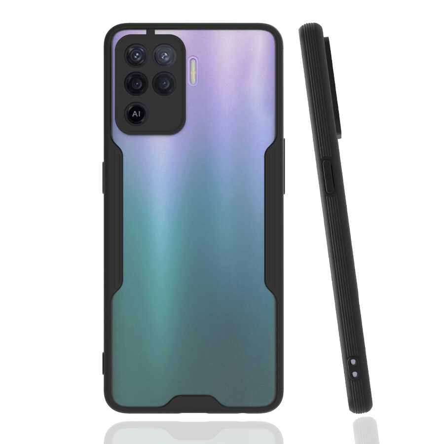 Oppo Reno 5 Lite Kılıf Zore Parfe Kapak Siyah