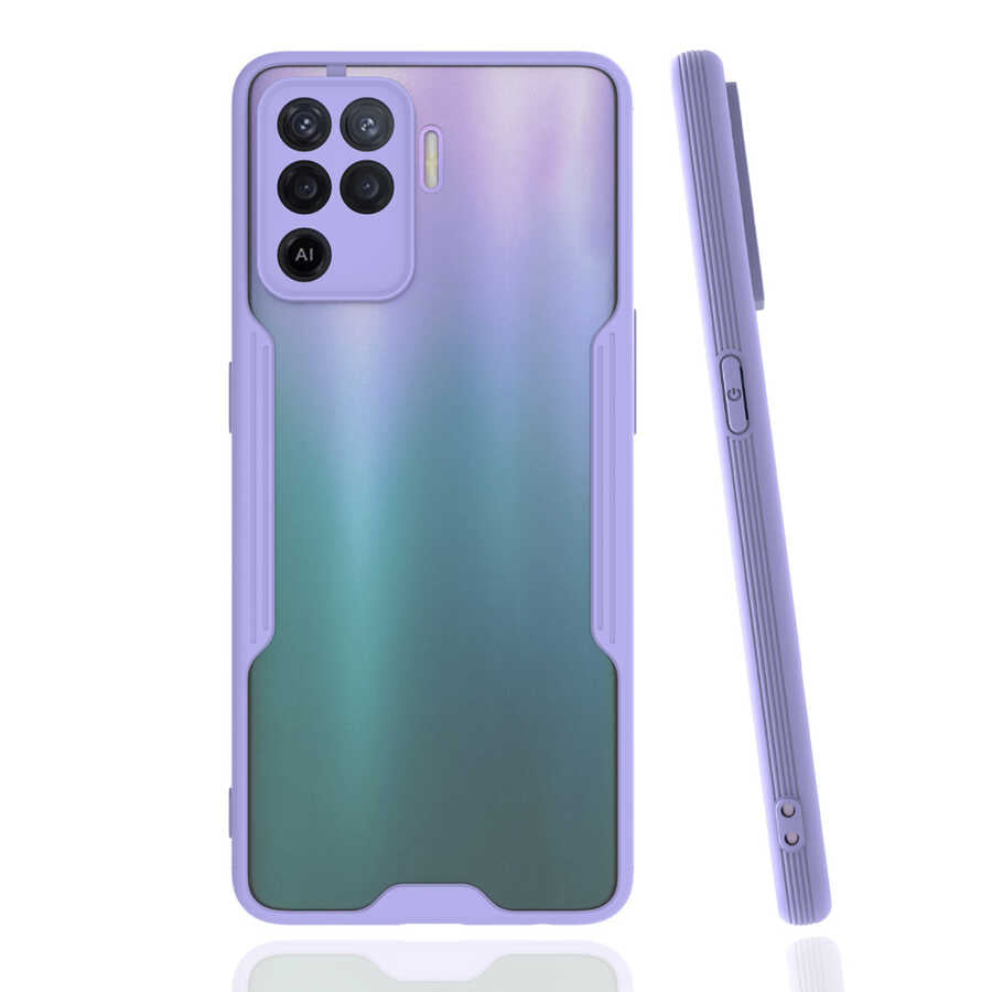 Oppo Reno 5 Lite Kılıf Zore Parfe Kapak Mor