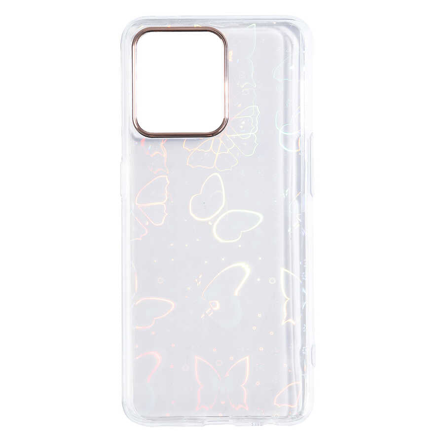 Oppo Reno 5 Lite Kılıf Zore Sidney Desenli Sert Kapak Heart No1